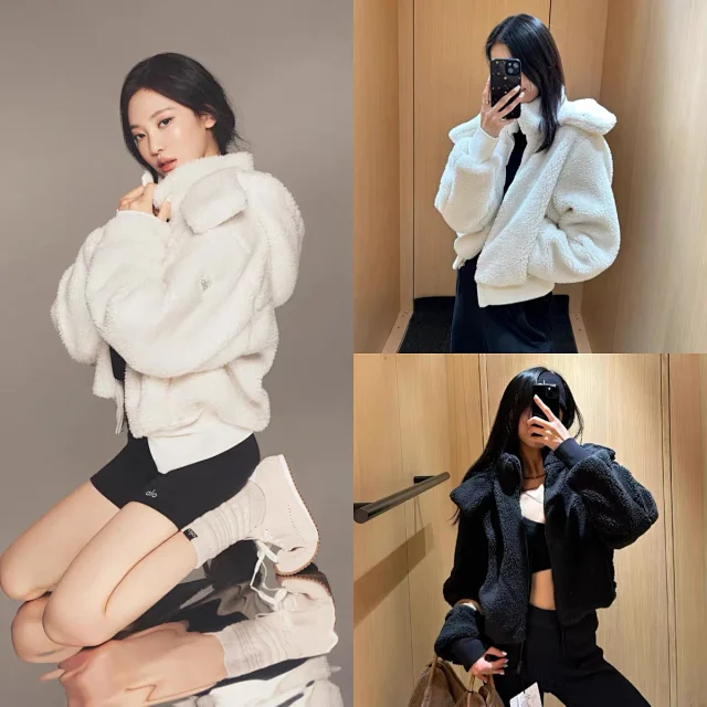 Alo Yoga Jackets Hooded Sherpa Zip Jacket product detail image 1