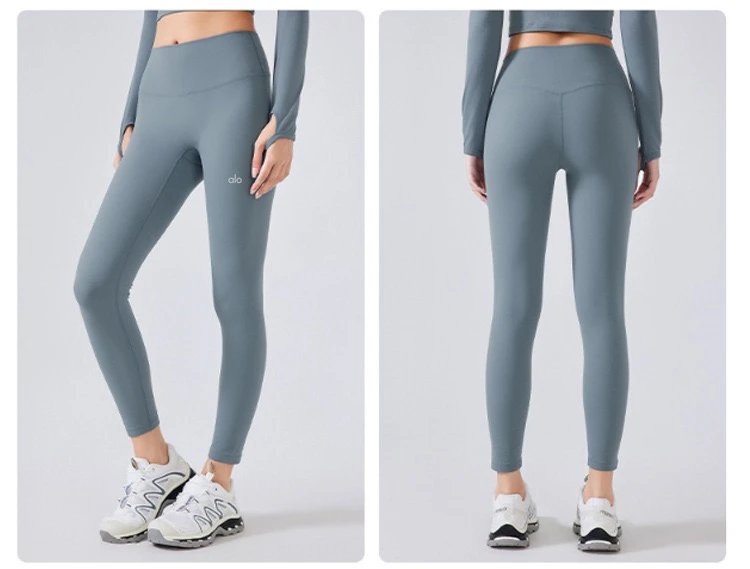 Alo Yoga High-Waisted Thermal Leggings Charcoal Gray - 24