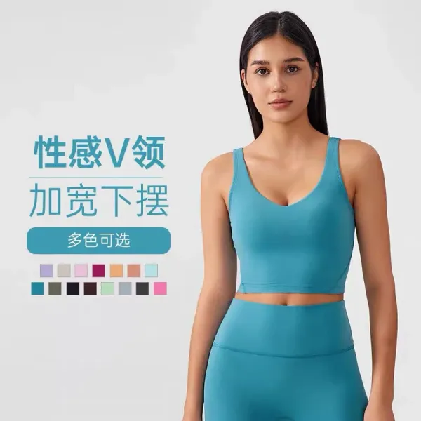 Design Cropped Sports Bra and High-Waisted Leggings Set Khaki Green Activewear - 44