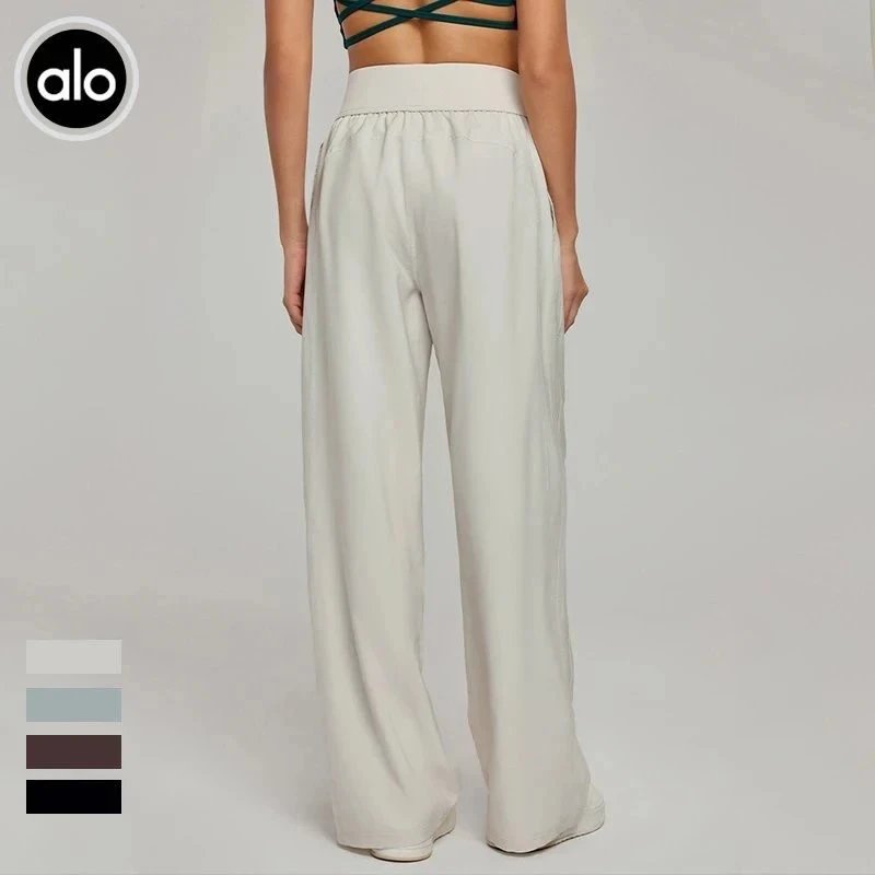 Alo Trousers High-Waisted Wide-Leg with Pockets image 4