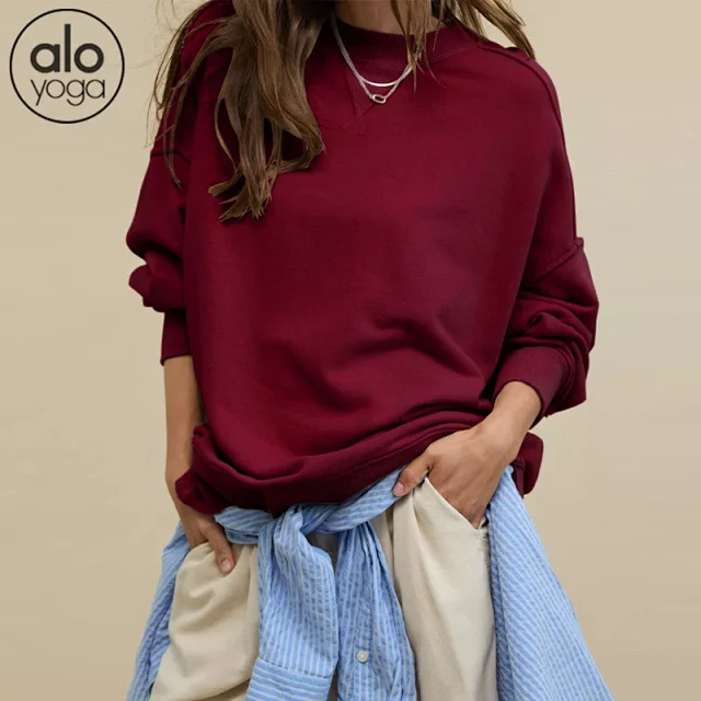 Alo Yoga Hoodies & Sweatshirts Oversized drop-shoulder crewneck sweatshirt product detail image 5
