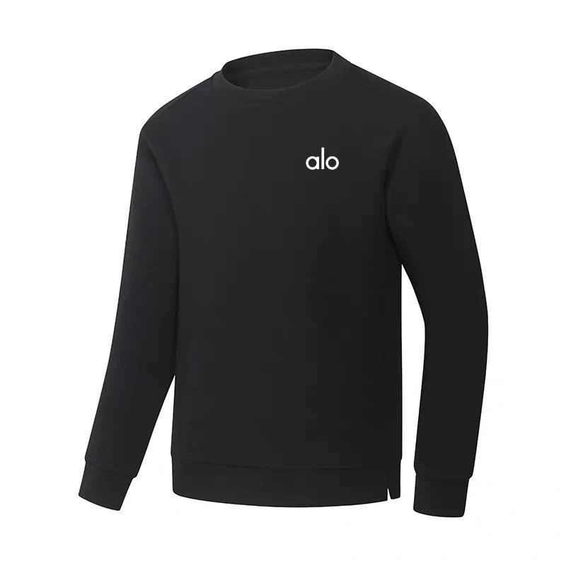 Alo Hoodies & Sweatshirts Logo Crewneck Sweatshirt with Side Hem Slit image 6