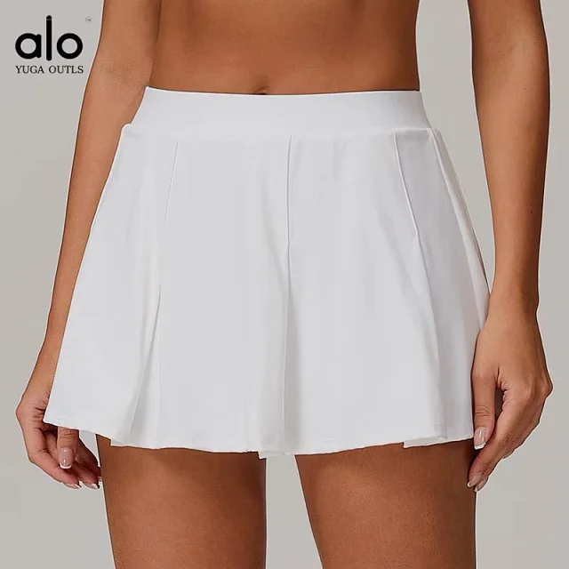 Alo Matching Sets Women's hooded zip-up jacket, sports bra and pleated skirt set product detail image 6