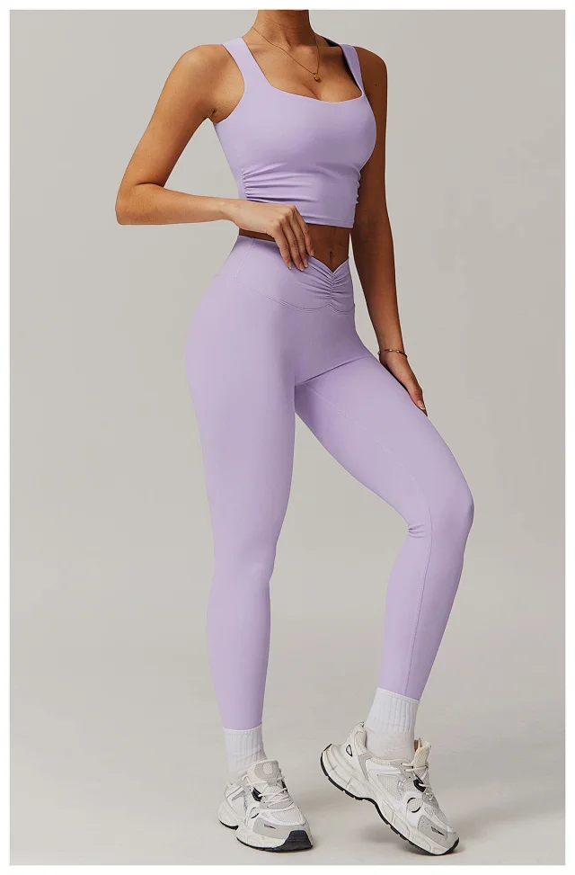 Alo Yoga Square-Neck Cropped Sports Tank Top with Side Ruching product detail image 26