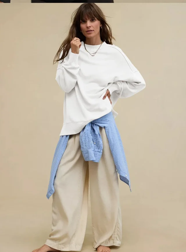 Alo Yoga Hoodies & Sweatshirts Oversized drop-shoulder crewneck sweatshirt product detail image 16
