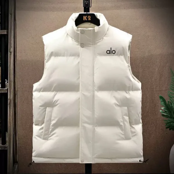 Alo Puffer Vest Navy Blue Outerwear - 8
