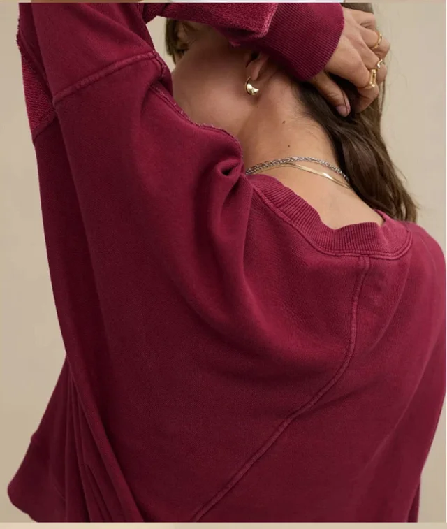 Alo Yoga Hoodies & Sweatshirts Oversized drop-shoulder crewneck sweatshirt product detail image 30