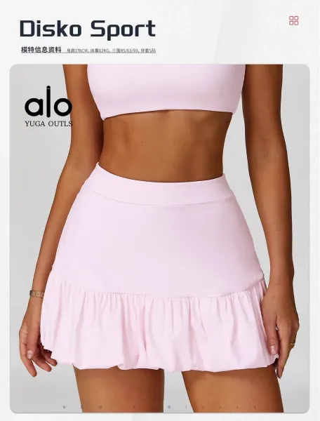 Alo Yoga Outls Ruffle Skirt Pink - 11