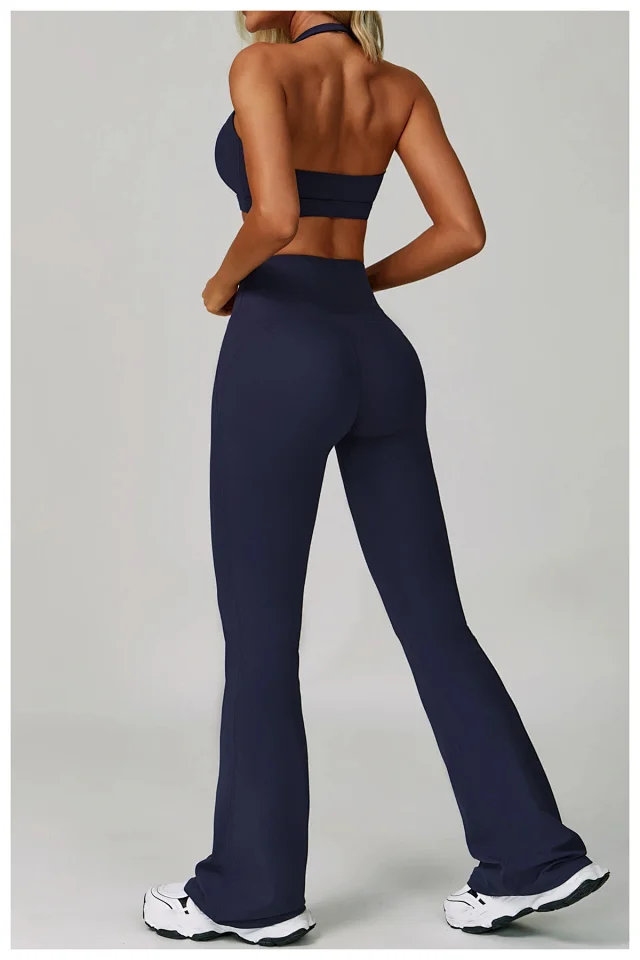 Alo Yoga Matching Sets Halter sports bra and high-waisted bottoms set product detail image 44