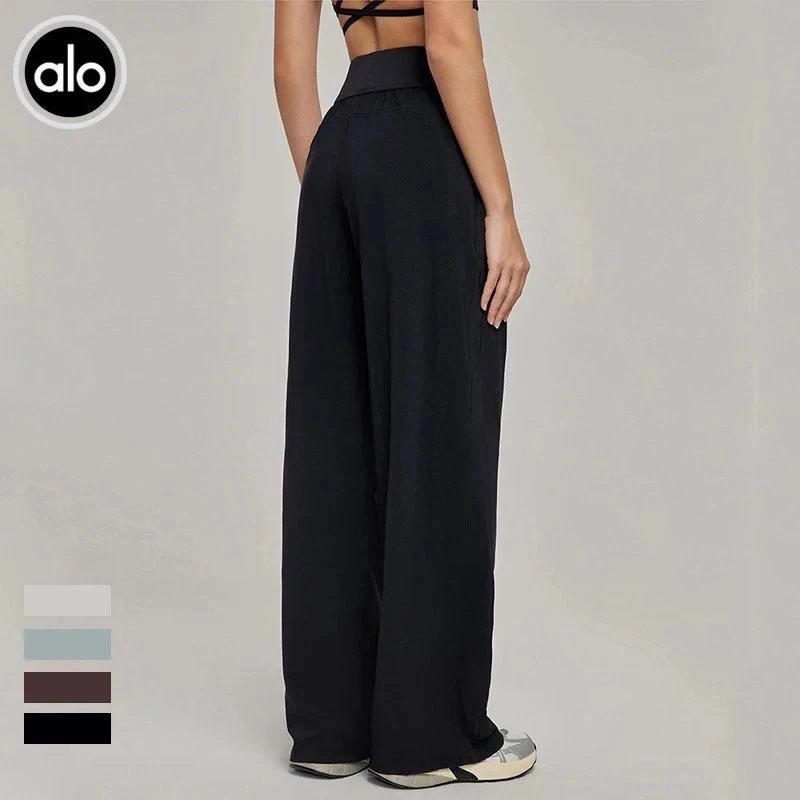Alo Trousers High-Waisted Wide-Leg with Pockets image 6