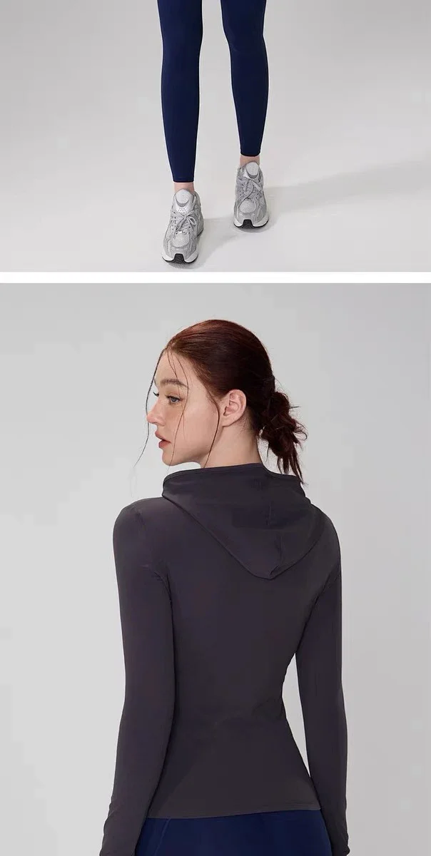 Alo Hoodies & Sweatshirts Fitted Long-Sleeve Hooded Athletic Top with Thumbholes product detail image 27
