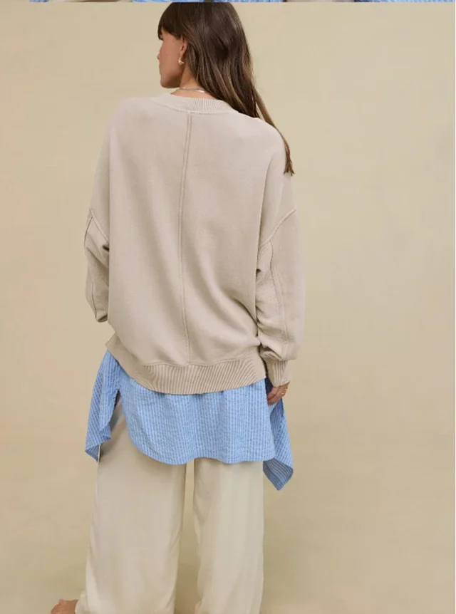 Alo Yoga Hoodies & Sweatshirts Oversized drop-shoulder crewneck sweatshirt product detail image 23