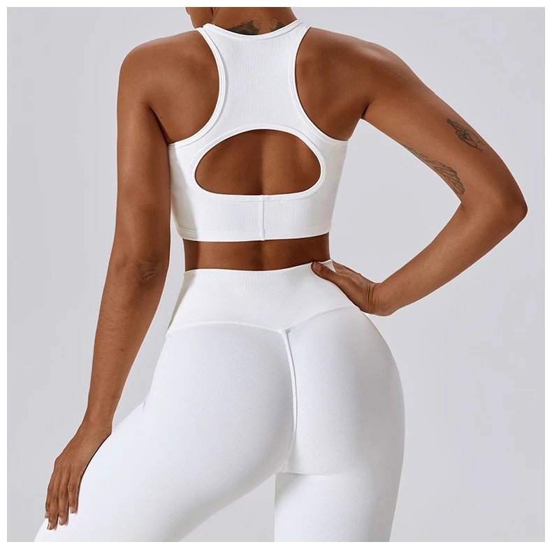 Alo High-Neck Ribbed Crop Top Black Activewear - 20