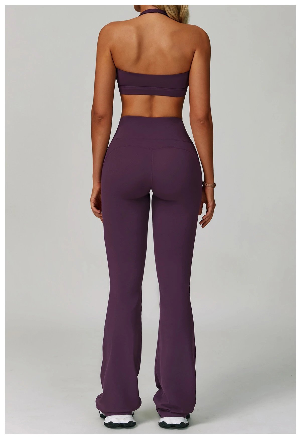 Alo Yoga High-Waisted Flare Leggings Navy Activewear Set - 59