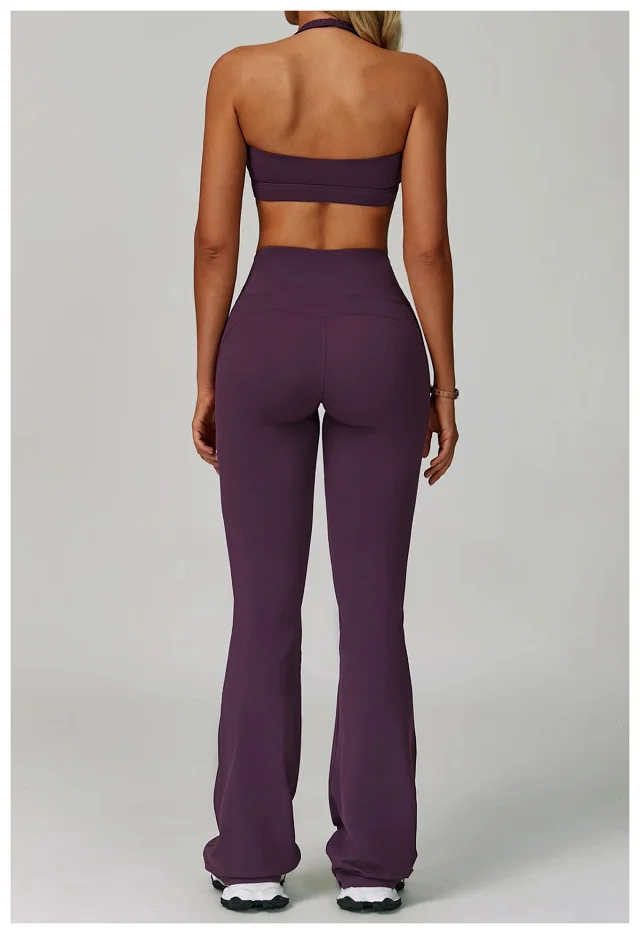 Alo Yoga Matching Sets Halter sports bra and high-waisted bottoms set product detail image 58