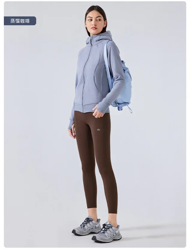 Alo Yoga Trousers High-Waisted Fleece-Lined Leggings product detail image 26