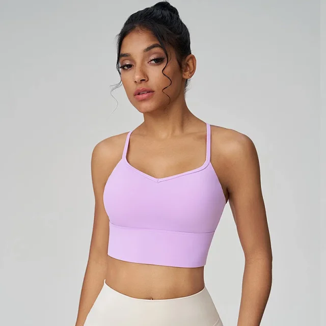 Alo Underwear V-Neck Thin-Strap Strappy-Back Sports Bra product detail image 3