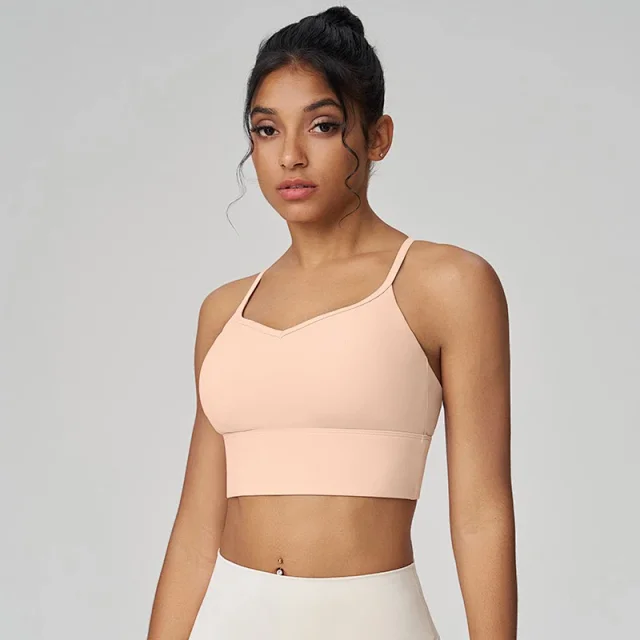 Alo Underwear V-Neck Thin-Strap Strappy-Back Sports Bra product detail image 6