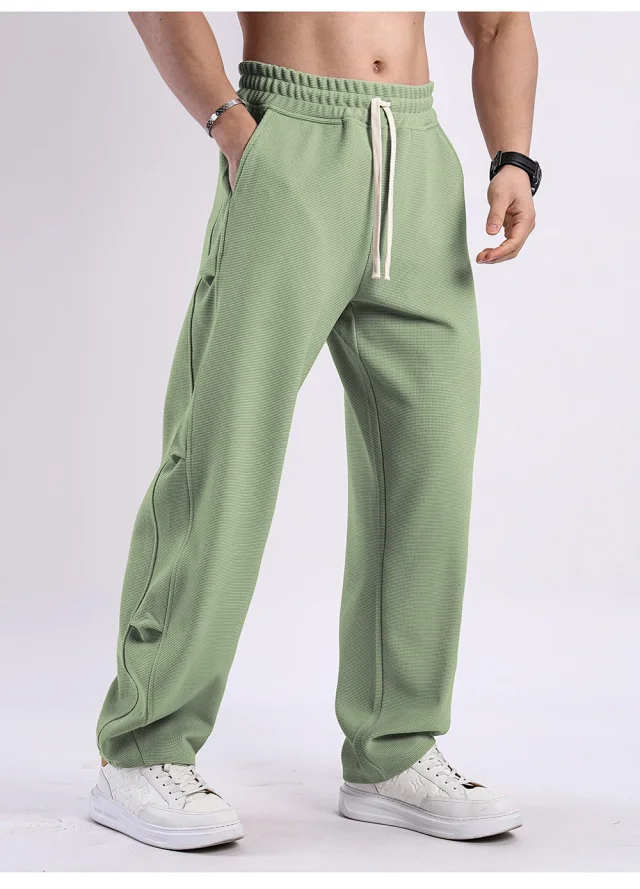 Alo Yoga Trousers Waffle-Knit Drawstring Wide-Leg Sweatpants product detail image 16