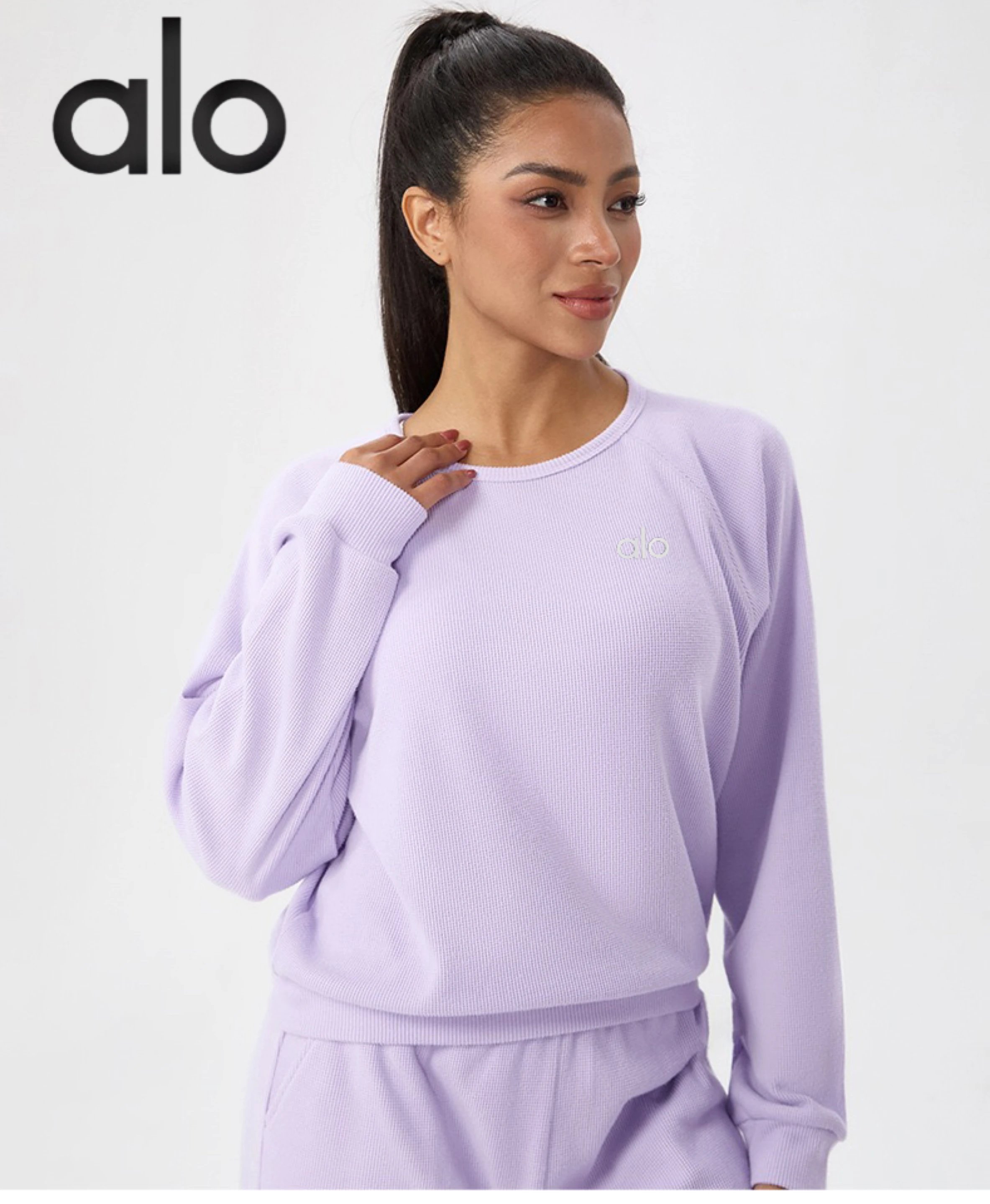 Alo Ribbed Crewneck Sweatshirt