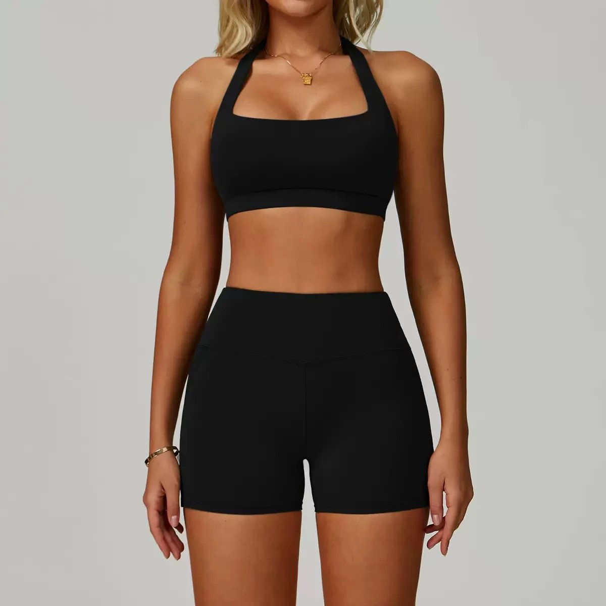 Alo Yoga High-Waisted Flare Leggings Navy Activewear Set - 7