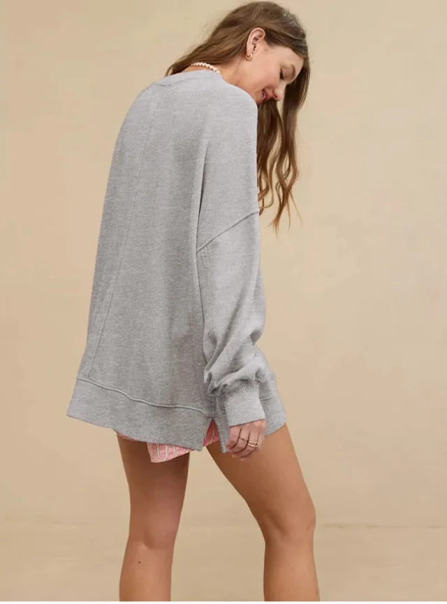 Alo Yoga Hoodies & Sweatshirts Oversized drop-shoulder crewneck sweatshirt product detail image 35