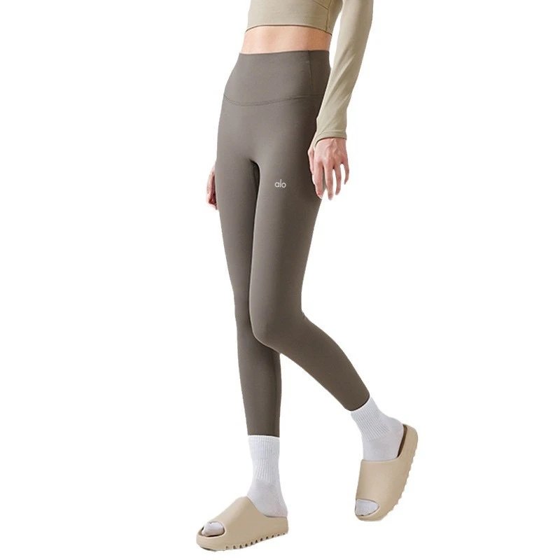 Alo Yoga High-Waisted Thermal Leggings Charcoal Gray - 6