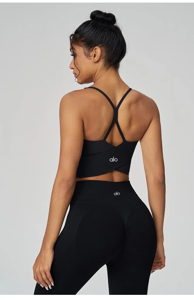 Alo Underwear Cross-Back Longline Padded Sports Bra product detail image 19