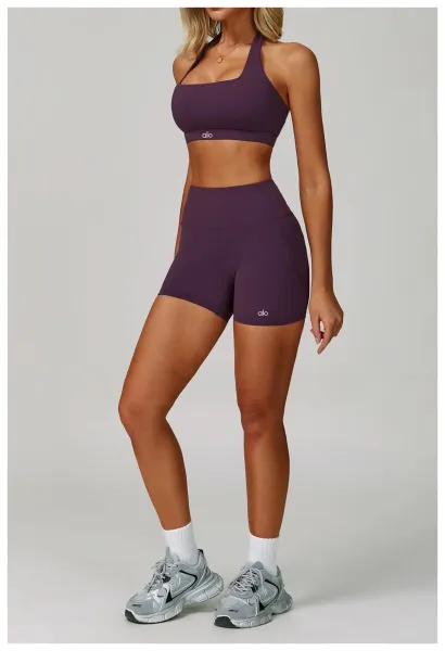 Alo Yoga High-Waisted Flare Leggings Navy Activewear Set - 56