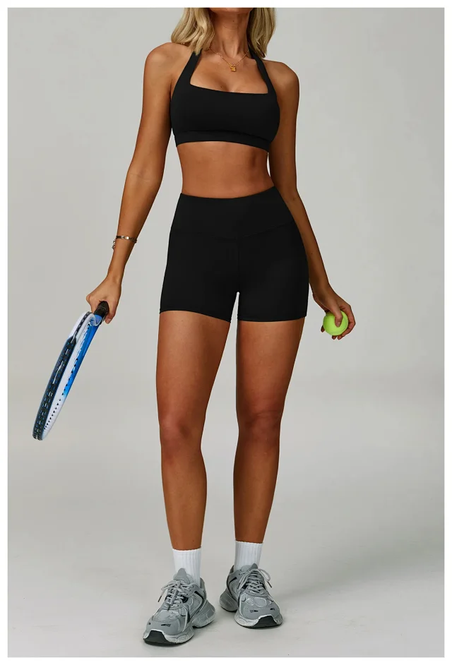 Alo Yoga Matching Sets Halter sports bra and high-waisted bottoms set product detail image 31