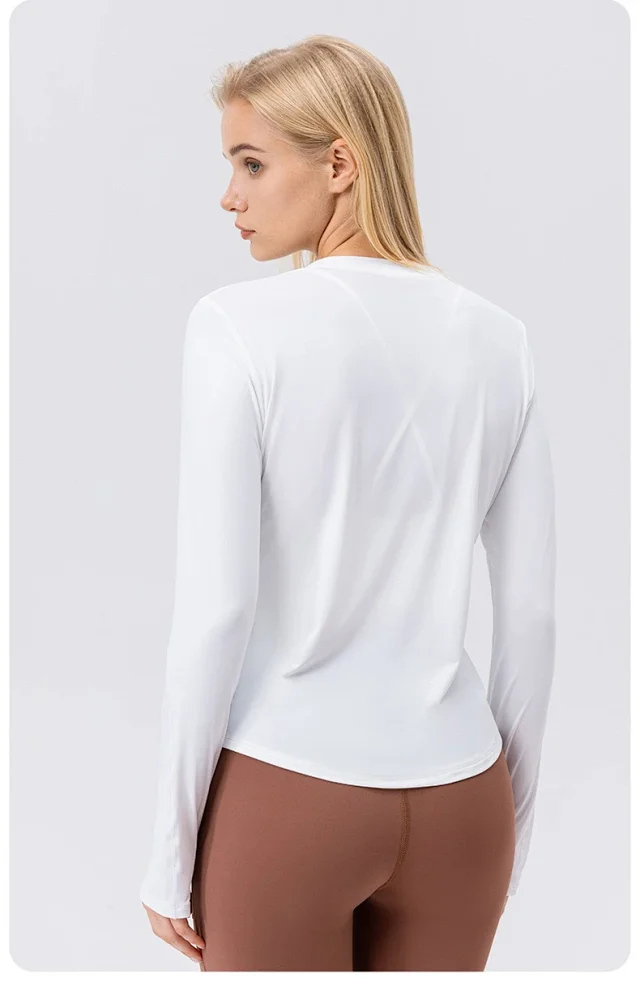 Alo Yoga Shirts Long-Sleeve Thumbhole Shirt with Curved Hem product detail image 13