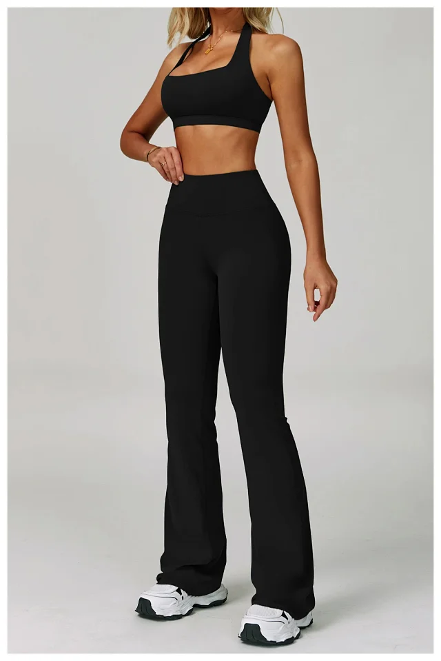 Alo Yoga Matching Sets Halter sports bra and high-waisted bottoms set product detail image 32