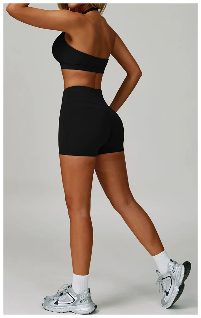 Alo Yoga Matching Sets Halter sports bra and high-waisted bottoms set product detail image 30