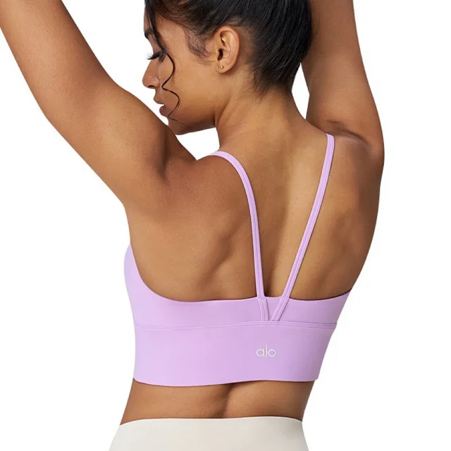 Alo Underwear V-Neck Thin-Strap Strappy-Back Sports Bra product detail image 8