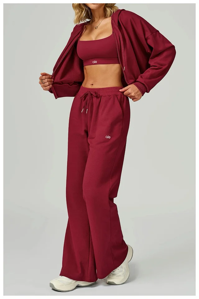 Alo Yoga Trousers Drawstring Wide-Leg Pocket product detail image 18