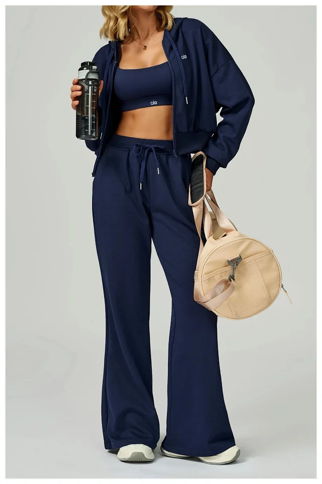 Alo Yoga Trousers Drawstring Wide-Leg Pocket product detail image 30