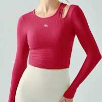 Raspberry Red Long-Sleeve with Built-In Pads