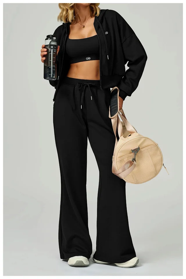 Alo Yoga Trousers Drawstring Wide-Leg Pocket product detail image 34