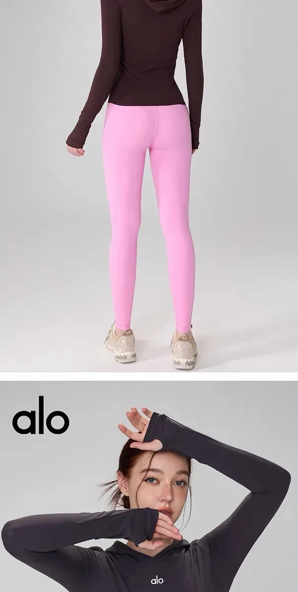 Alo Hoodies & Sweatshirts Fitted Long-Sleeve Hooded Athletic Top with Thumbholes product detail image 25
