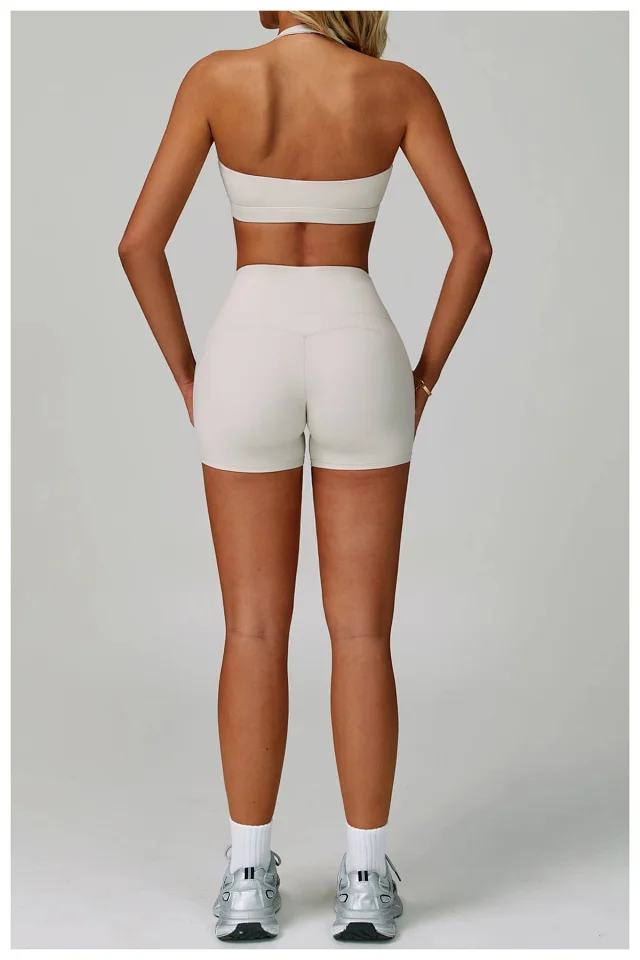 Alo Yoga Matching Sets Halter sports bra and high-waisted bottoms set product detail image 37