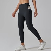 {Pocket Tummy-Control Pants} Black