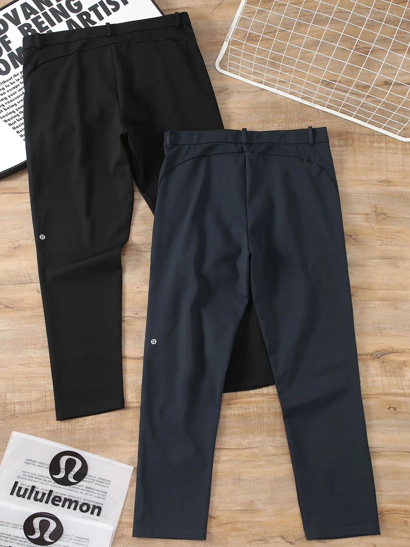 LULUlemon正西装裤休闲男士商务西裤户外跑步大弹力拉链口袋松紧