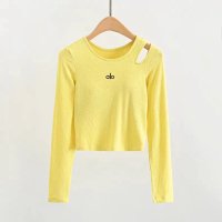 Yellow long-sleeve top with chest pads
