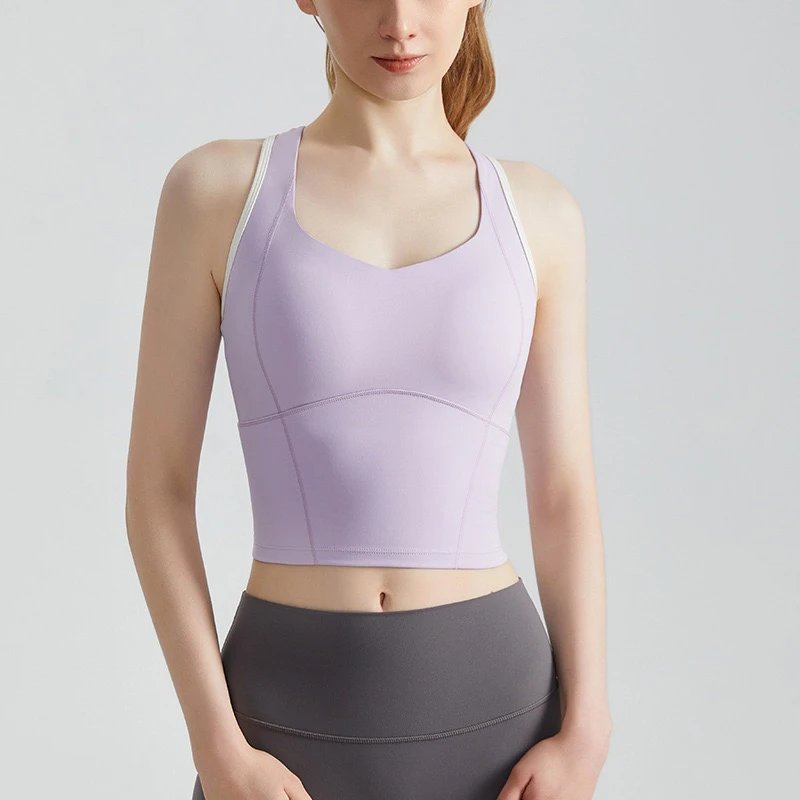 Design Cropped Sports Bra Black Activewear Top - 7