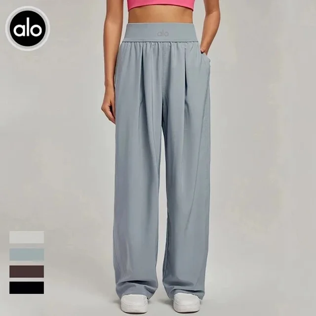 Alo Trousers High-Waisted Wide-Leg with Pockets product detail image 3
