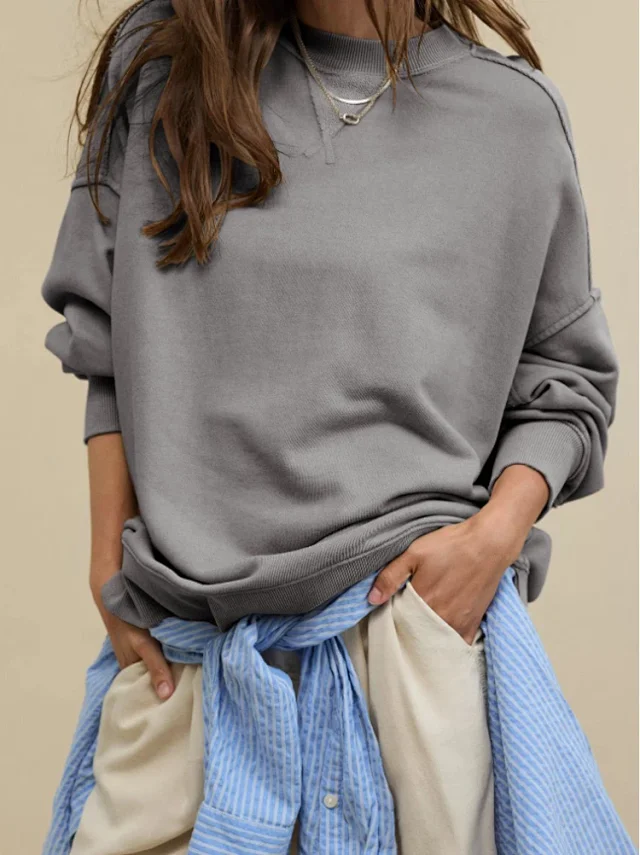 Alo Yoga Hoodies & Sweatshirts Oversized drop-shoulder crewneck sweatshirt product detail image 26