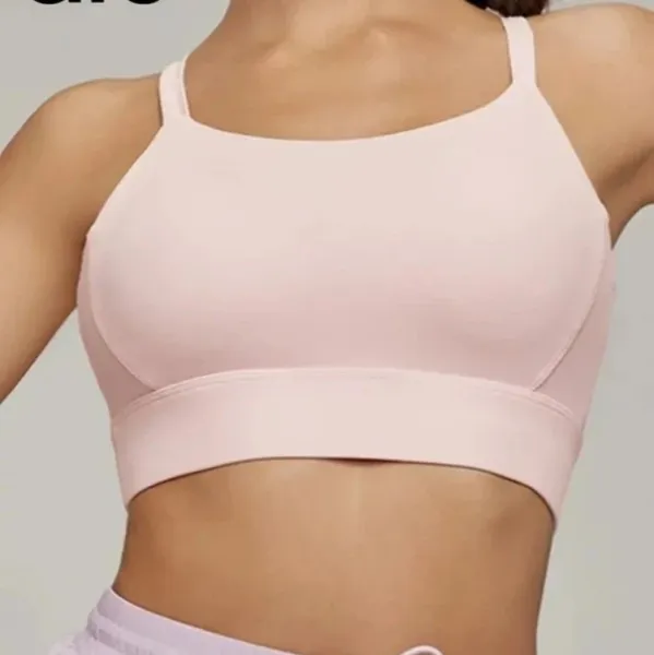 Alo Yoga High-Impact Sports Bra Pink Activewear Top - 1