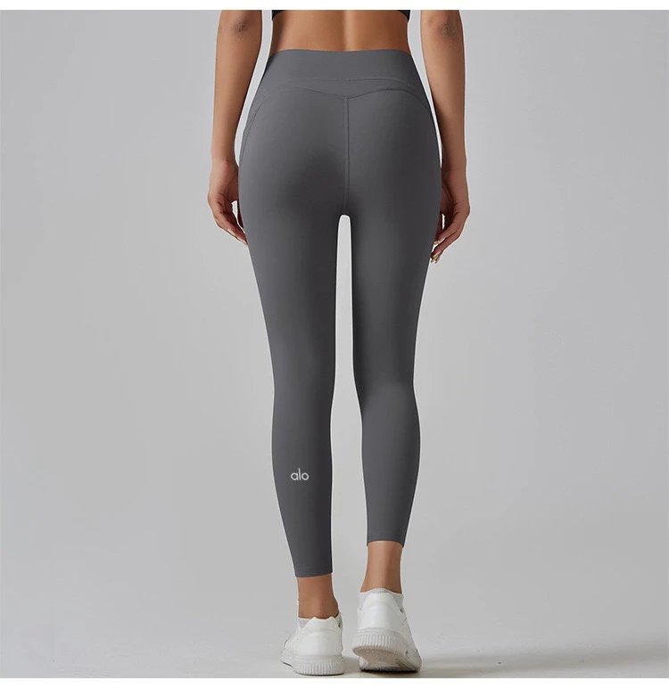 Design High-Waisted Pocket Leggings Pink Activewear - 42