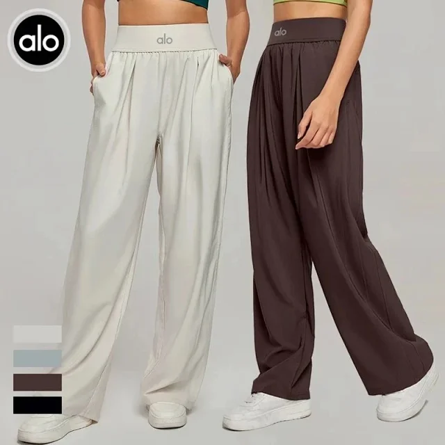 Alo Trousers High-Waisted Wide-Leg with Pockets product detail image 1