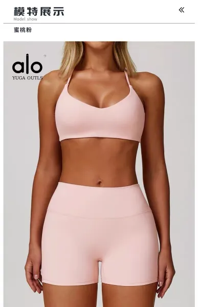 Alo Yoga Outls Black Low-Impact Sports Bra Activewear - 20